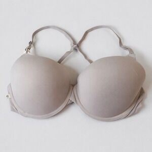 Harper Wilde T-Shirt Base Bra Womens 32DD Opal Gray Underwire Lined Convertible